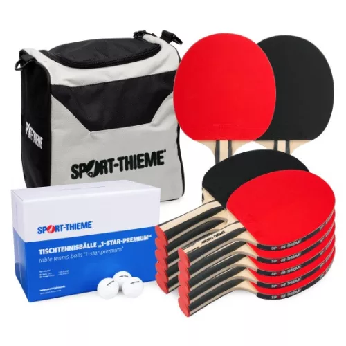 Asztalitenisz szett 12 db haladó pingpong ütővel Sport-Thieme, 144 labdával hord táskában
