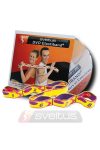 Elastiband fitnesz erősítő gumipánt + DVD,  10 kg-os közepes ellenállás, 80x4 cm