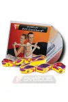 Elastiband fitnesz erősítő gumipánt + DVD,  10 kg-os közepes ellenállás, 80x4 cm