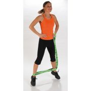 Elastiband® fitnesz erősítő gumipánt Multi közepes erősség, gumival átszőtt elastiband textil pánt hosszú, zöld ,10 kg ellenállás , közepes, 110x4 cm