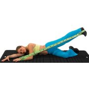 Elastiband® fitnesz erősítő gumipánt Multi közepes erősség, gumival átszőtt elastikus textil pánt hosszú, zöld ,10 kg ellenállás 110x4 cm