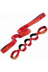 Elastiband® fitnesz erősítő gumipánt Maxi hosszú,  piros színű, 10 kg közepes ellenállás,  110x4 cm, 5 db 22 cm szakasz