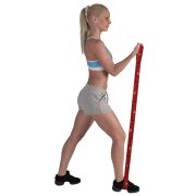 Elastiband® fitnesz erősítő gumipánt közepes ellenállás, 10 kg erősségű piros elasztikus gumipánt 80x4 cm