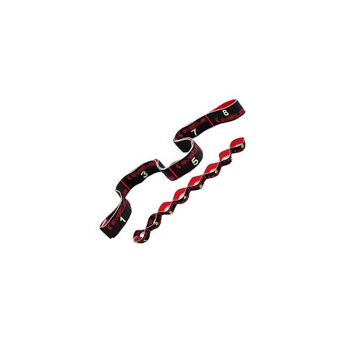 Elastiband fitnesz erősítő gumipánt erős, 8 db 10 cm hosszú szakaszból,15 kg erősségű fekete elasztikus gumipánt , 80x4 cm