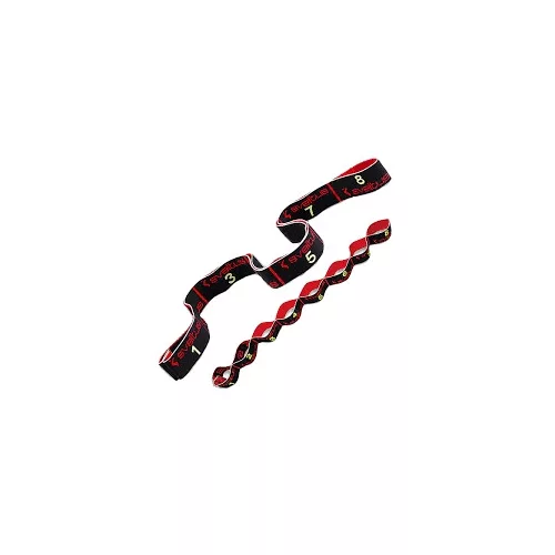 Elastiband fitnesz erősítő gumipánt erős, 8 db 10 cm hosszú szakaszból,15 kg erősségű fekete elasztikus gumipánt , 80x4 cm
