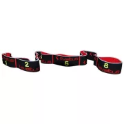 Elastiband fitnesz erősítő gumipánt erős, 8 db 10 cm hosszú szakaszból,15 kg erősségű fekete elasztikus gumipánt , 80x4 cm