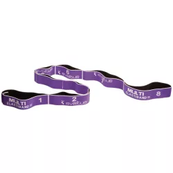  Elastiband multi fitnesz szalag gumírozott , 15 kg ellenállás, lila szín, 122x4cm, 8 levarrott szakasz