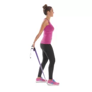 Elastiband multi fitnesz szalag gumírozott , 15 kg ellenállás, lila szín, 122x4cm, 8 levarrott szakasz