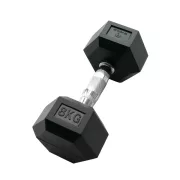 Sveltus hex egykezes edzőtermi 1 db gumírozott kézisúlyzó 8 kg, gumírozott fejvéggel Sveltus hex egykezes edzőtermi 1 db gumírozott kézisúlyzó 8 kg, gumírozott fejvéggel