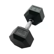 Sveltus hex egykezes gumírozott kézisúlyzó 15kg 1 db, gumírozott fejvéggel Sveltus hex egykezes gumírozott kézisúlyzó 15kg 1 db, gumírozott fejvéggel