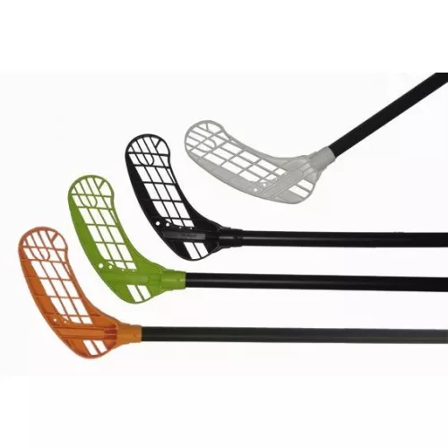 Eurostick Master White | Floorball ütő (egyedi floorball ütő jobbra ívelő konkáv fehér színű fejjel fekete nyéllel, 95/106 cm)