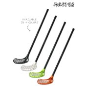   Floorball egyedi ütő EUROSTIC MASTER  GREEN 95/106 cm balra ívelő fej