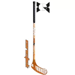   Floorball ütő (grippes, junior, Splash narancs, 80/91 cm nyéllel, jobbra ívelt fejjel ellátott teremhoki ütő)