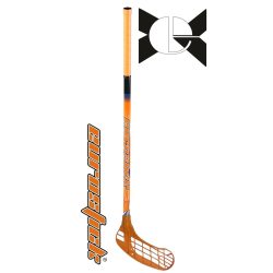   Force One Orange | Floorball ütő (floorball grippes egyedi senior űtő 95/106 cm nyél és balra ívelő fej)
