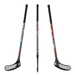   Floorball ütő grippes Acito STR 80/91 piros, jobbra ívelő fejjel