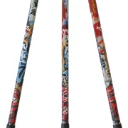 Floorball ütő grippes Acito STR piros 95/106cm jobbra ívelő fej