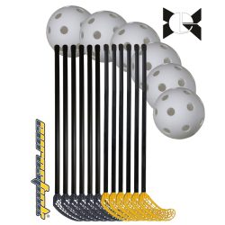   Floorball szett, ifjúsági (medi 95 ifjúsági szett 95/106 cm nyél - junior fej, palánklabda szett)