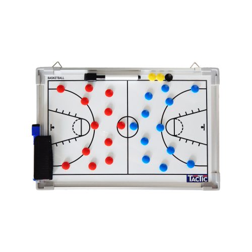 TacticSport | Kosárlabda taktikai tábla, mágneses (60x45cm , alumínium, írható törölhető, nagy méret)