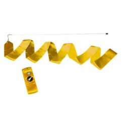   TacticSport | Ritmikus gimnasztika szalag pálcával (6m, sárga színben)