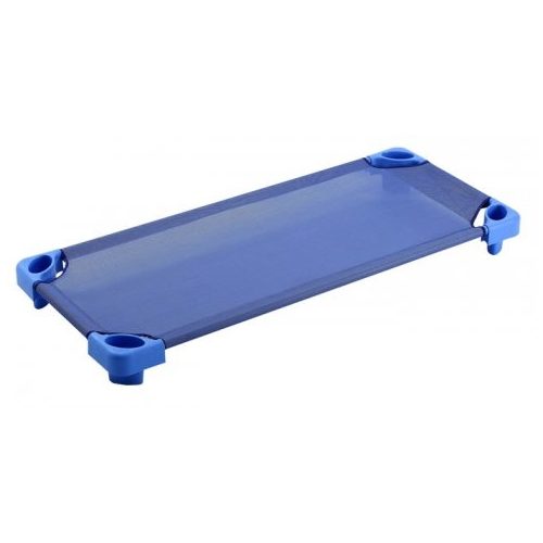 Tactic Color | Óvodai fektető ágy (magasított műanyag rakásolható óvodai fektető X, 133x58x15cm, kék színben)