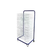   Rajzlap szárító állvány (25 rekeszes, gördíthető kerekkel, masszív fém állvány)