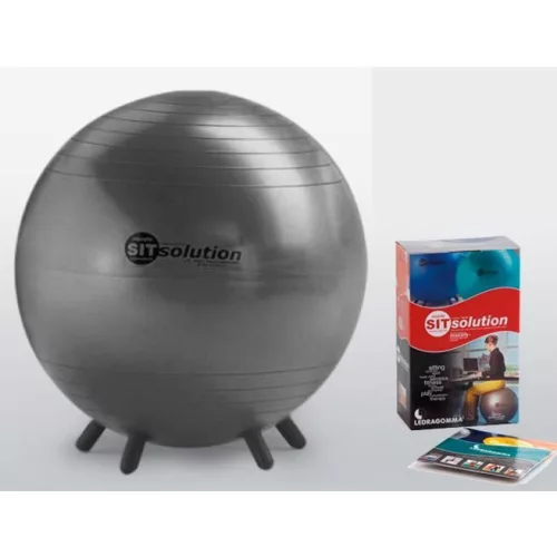 Sitsolution irodai ülőlabda apró lábakkal, maxafe 65 cm, elegáns sötét antracit szürke színű ABS biztonsági anyagból, olasz minőség kedvező árban
