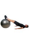 Fitball olasz gimnasztika labda maxafe, 75 cm - antracitszürke, ABS biztonsági anyagból, 120 kg felhasználói testsúlyig