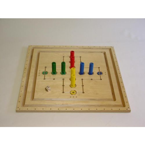 Asztali Fa játékszett HH, malom és több ismert  játék 75 x 75 cm táblával