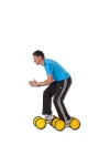 Wawago-Pedalo, gördülő fa roller, le-fel- változó szögben mozgó pedálokkal