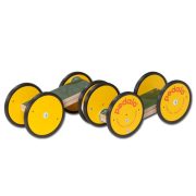 Wawago-Pedalo, gördülő fa roller, le-fel- változó szögben mozgó pedálokkal