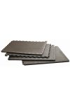 Capetan® | Tatami szőnyeg, padlóvédő szett (4db 60x60x1cm puzzle szőnyeg összekapcsolható elemekkel, fekete színben)