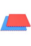 Capetan® Floor Line | Tatami szőnyeg, sportpadló (100x100x4cm, 100kg/m3 magas anyagsűrűségű kivitelben, 4db védőszegéllyel, piros-kék színben)