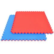   Capetan® Floor Line 100x100x2cm Piros / Kék Puzzle Tatami Szőnyeg 92kg/M3 Anyagsűrűségű, minden oldalán védőszegéllyel