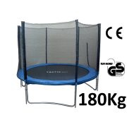   TacticSport Fly High | Kültéri trambulin (305 cm, 66 db megnövelt rugószámmal, extra vastag 2,5cm rugótakaró peremmel, védőhálóval, 180 kg teherbírással)