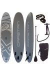 Capetan® - 155Kg - ÓRIÁS MÉRET - Grey Storm - 350 X 81 X 15cm SUP Deszka Készlet - Bokapánttal És Kajak Ülésnek előkészített csatlakozókkal