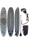 Capetan® - 155Kg - ÓRIÁS MÉRET - Grey Storm - 350 X 81 X 15cm SUP Deszka Készlet - Bokapánttal És Kajak Ülésnek előkészített csatlakozókkal