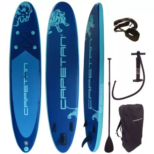Capetan® - 160Kg - GIGA MÉRET - King 365 x 81 x 15cm SUP deszka paddleboard kiegészítőkkel, bokapánttal, és kajak ülésnek előkészített csatlakozókkal