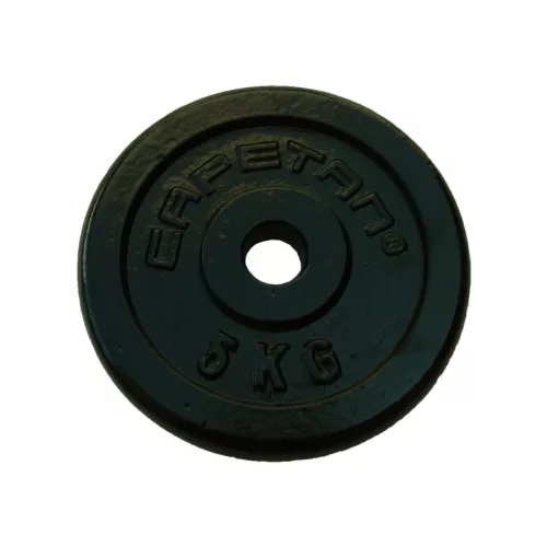 Capetan® | Súlytárcsa (5kg acél tárcsasúly kalapácslakk felülettel, 31 mm lukátmérővel)