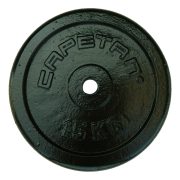   Capetan® | Súlytárcsa (15kg acél tárcsasúly kalapácslakk felülettel, 31 mm lukátmérővel)