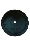 Capetan® | Gumírozott súlytárcsa (15 kg standard tárcsasúly 31mm lukátmérővel, acél gyűrűvel a közepén)