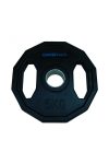 Capetan® | Olympiai gumival bevont súlytárcsa (5kg tárcsasúly, szögletes gurulásgátló peremmel, 51mm lukátmérővel)