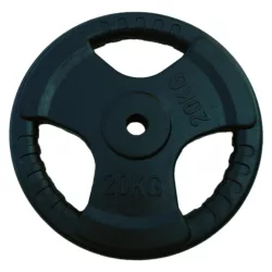   Capetan® Tri Grip | Gumírozott súlytárcsa (ergonómikus 20Kg tárcsasúly 31mm lukátmérővel)