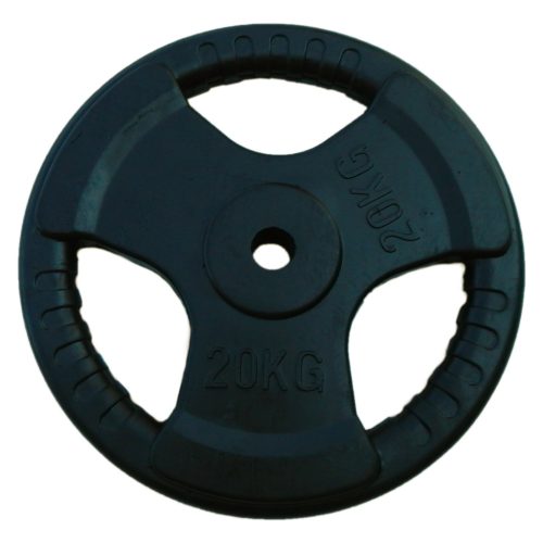 Capetan® Tri Grip | Gumírozott súlytárcsa (ergonómikus 20Kg tárcsasúly 31mm lukátmérővel)