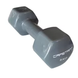   TacticSport Professional Line | Egykezes kézisúlyzó pár (2x3kg, puha vynil bevonatú acél kézisúlyzó pár)