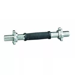   TacticSport | Egykezes súlyzórúd (355mm hosszú 30mm átm. 1 db egykezes súlyzórúd gumi fogantyúval, menetes szár résszel)