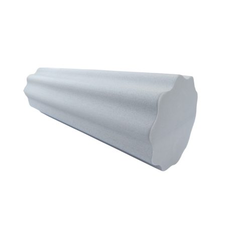 TacticSport | SMR henger, masszázshenger (EVA hab anyagú nagyhullámos felületű intenzív hatású (bordás) physio henger 15cm átm 60cm hosszú - szürke színű)