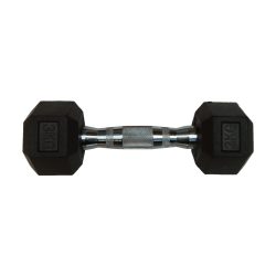   Capetan® Professional Line | Kézisúlyzó (3kg, egykezes edzőtermi gumírozott kézi súlyzó gumírozott fejvégekkel,chromozott markolattal, hexagon gumírozott kézisúlyzó)