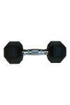 Capetan® Professional Line | Kézisúlyzó (6kg, egykezes edzőtermi gumírozott kézi súlyzó gumírozott fejvégekkel,chromozott markolattal, hexagon gumírozott kézisúlyzó)