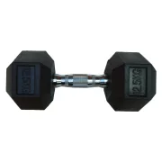 Capetan® Professional Line | Kézisúlyzó (12,5kg, egykezes edzőtermi gumírozott kézi súlyzó gumírozott fejvégekkel,chromozott markolattal, hexagon gumírozott kézisúlyzó) Capetan® Professional Line | Kézisúlyzó (12,5kg, egykezes edzőtermi gumírozott kézi súlyzó gumírozott fejvégekkel,chromozott markolattal, hexagon gumírozott kézisúlyzó)