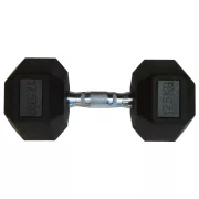 Capetan® Professional Line | Kézisúlyzó (17,5kg, egykezes edzőtermi gumírozott kézi súlyzó gumírozott fejvégekkel,chromozott markolattal, hexagon gumírozott kézisúlyzó) Capetan® Professional Line | Kézisúlyzó (17,5kg, egykezes edzőtermi gumírozott kézi súlyzó gumírozott fejvégekkel,chromozott markolattal, hexagon gumírozott kézisúlyzó)